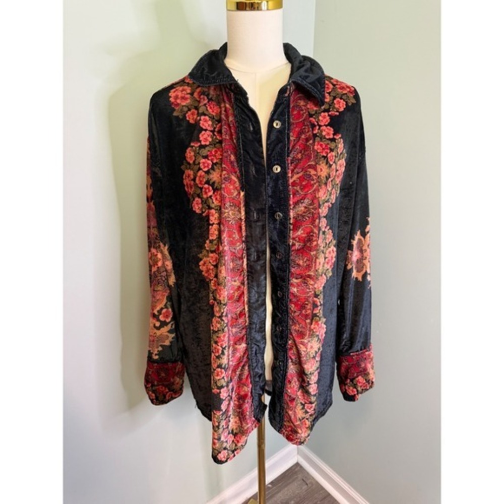 NWT Free People We The Free One Night Velvet Medallion Top M - Picture 4 of 7